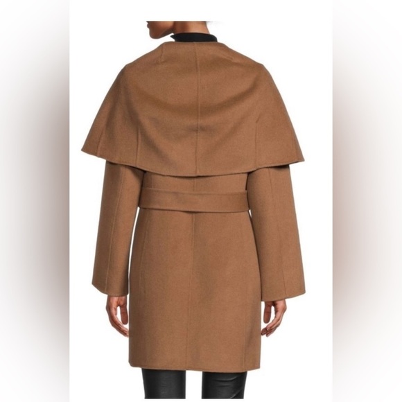 Tahari Women’s Marla Wool Caped Gray Coat Size Small - Picture 4 of 16